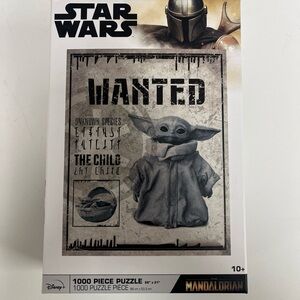 DISNEY GROGU Wanted Poster PUZZLE The Child Mandalorian 1000 Piece NEW A1S10B39